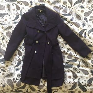 Dark purple trench coat